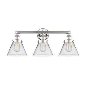 Cone - 3 Light Bath Vanity In Industrial Style-11.5 Inches Tall and 25.75 Inches Wide - 1316820