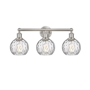 Athens Water Glass - 3 Light Bath Vanity In Industrial Style-10.5 Inches Tall and 24 Inches Wide - 1289915