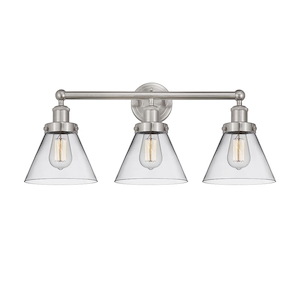 Cone - 3 Light Bath Vanity In Industrial Style-11.5 Inches Tall and 25.75 Inches Wide - 1289911