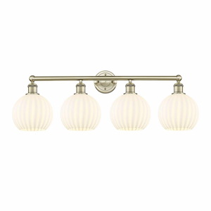 White Venetian - 4 Light Bath Vanity In Modern Style-12.25 Inches Tall and 35 Inches Wide - 1330439