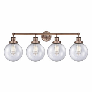 Beacon - 4 Light Bath Vanity In Industrial Style-10 Inches Tall and 33.5 Inches Wide - 1316878