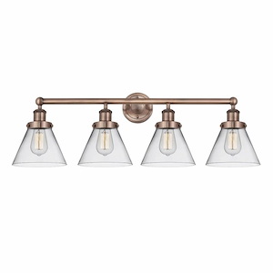 Cone - 4 Light Bath Vanity In Industrial Style-11.5 Inches Tall and 34.75 Inches Wide - 1316867