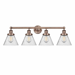 Cone - 4 Light Bath Vanity In Industrial Style-10 Inches Tall and 33.5 Inches Wide - 1316873