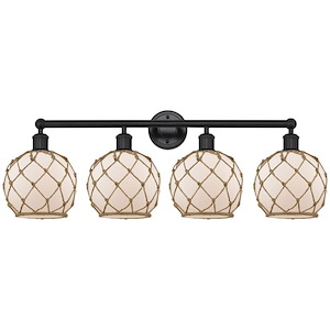 Farmhouse Rope - 4 Light Bath Vanity-12.25 Inch Tall and 35 Inch Wide - 1387814