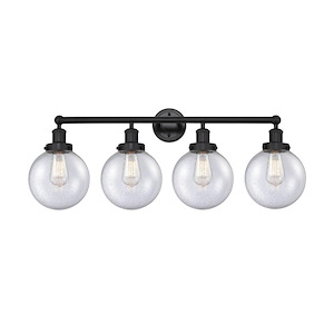 Beacon - 4 Light Bath Vanity with 8 Inch Glass In Modern Style-10 Inches Tall and 33.5 Inches Wide - 1290005