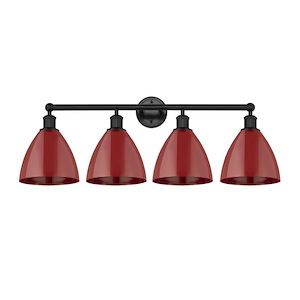 Plymouth Dome - 4 Light Bath Vanity In Industrial Style-12 Inches Tall and 34.5 Inches Wide - 1289978