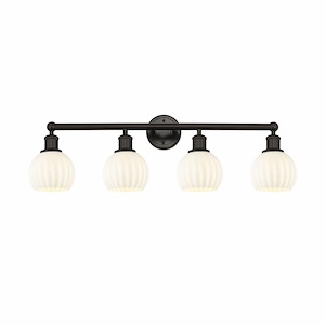 White Venetian - 4 Light Bath Vanity In Modern Style-10.25 Inches Tall and 33 Inches Wide - 1330329