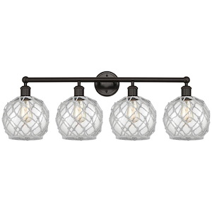 Farmhouse Rope - 4 Light Bath Vanity-12.25 Inch Tall and 35 Inch Wide - 1387814