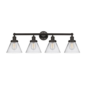 Cone - 4 Light Bath Vanity In Industrial Style-11.5 Inches Tall and 34.75 Inches Wide - 1289970