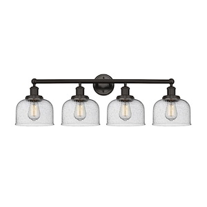 Bell - 4 Light Bath Vanity In Industrial Style-10 Inches Tall and 33.5 Inches Wide - 1290006