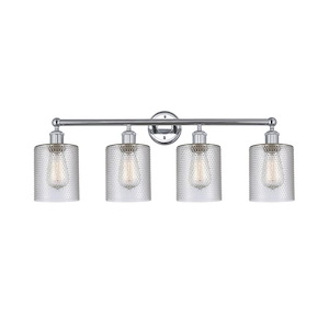 Cobbleskill - 4 Light Bath Vanity In Industrial Style-11.5 Inches Tall and 32 Inches Wide - 1289984