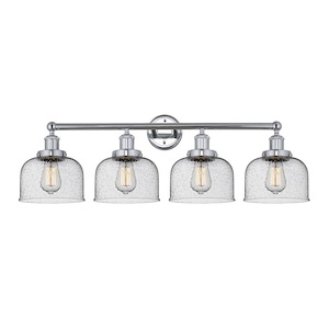 Bell - 4 Light Bath Vanity In Industrial Style-10 Inches Tall and 33.5 Inches Wide - 1290006