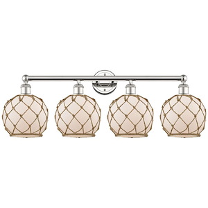 Farmhouse Rope - 4 Light Bath Vanity-12.25 Inch Tall and 35 Inch Wide - 1387814