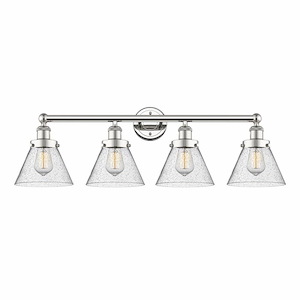 Cone - 4 Light Bath Vanity In Industrial Style-10 Inches Tall and 33.5 Inches Wide - 1316873