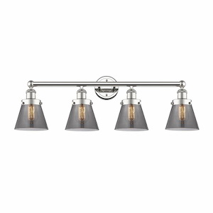 Cone - 4 Light Bath Vanity In Industrial Style-10 Inches Tall and 33.5 Inches Wide - 1316873