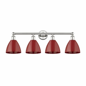 Plymouth Dome - 4 Light Bath Vanity In Industrial Style-12 Inches Tall and 34.5 Inches Wide - 1316893