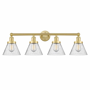 Cone - 4 Light Bath Vanity In Industrial Style-10 Inches Tall and 33.5 Inches Wide - 1316881