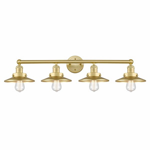 Railroad - 4 Light Bath Vanity In Modern Style-8 Inches Tall and 35 Inches Wide - 1428160