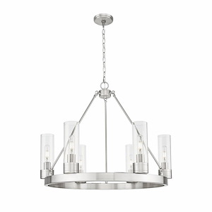 Boreas - 6 Light 8 Inch Shade Chandelier-24 Inch Tall and 29 Inch Wide - 1375765