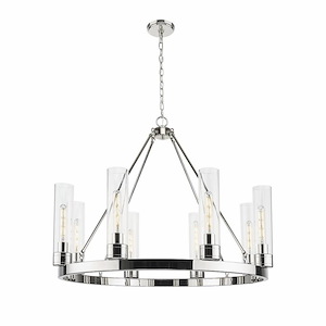 Boreas - 8 Light 11 Inch Shade Chandelier-28 Inch Tall and 36 Inch Wide - 1375766