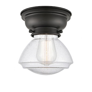 Olean - 1 Light Flush Mount In Industrial Style-6.4 Inches Tall and 6.75 Inches Wide - 1289979
