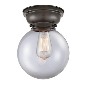 Beacon - 1 Light Flush Mount In Industrial Style-9.15 Inches Tall and 8 Inches Wide - 1325868