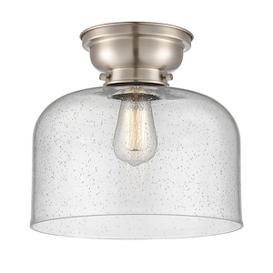 Bell - 1 Light Flush Mount In Industrial Style-9.4 Inches Tall and 12 Inches Wide - 1289988