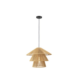 Canton - 1 Light Cord Hung Pendant-14.25 Inch Tall and 19 Inch Wide - 1391614