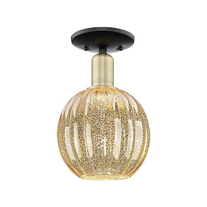 Preston - 1 Light Semi-Flush Mount-11.5 Inch Tall and 7 Inch Wide - 1373957