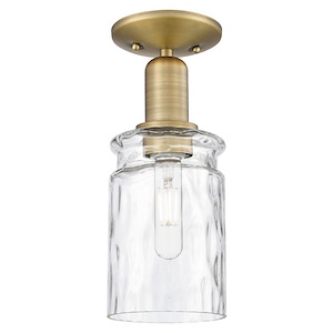 Candor - 1 Light Semi-Flush Mount-11.5 Inch Tall and 4.88 Inch Wide - 1387868