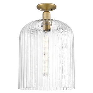 Bridal Veil - 1 Light Semi-Flush Mount-12 Inch Wide and 19 Inch Tall - 1372693