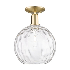 Athens Water Glass - 1 Light Semi-Flush Mount-13.25 Inch Tall and 10 Inch Wide - 1387856