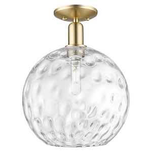 Athens Water Glass - 1 Light Semi-Flush Mount-15 Inch Tall and 12 Inch Wide - 1387849