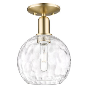 Athens Water Glass - 1 Light Semi-Flush Mount-11.5 Inch Tall and 8 Inch Wide - 1387846