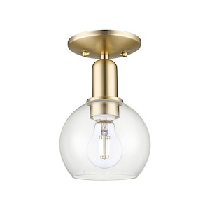 Athens - 1 Light Semi-Flush Mount-9.38 Inch Tall and 5.88 Inch Wide - 1387872