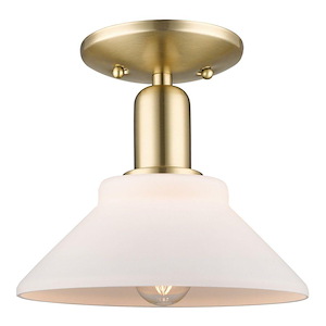 Orwell - 1 Light Semi-Flush Mount-8.5 Inch Tall and 8.38 Inch Wide - 1387847