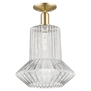 Springwater - 1 Light Semi-Flush Mount-16.5 Inch Tall and 12 Inch Wide - 1387876