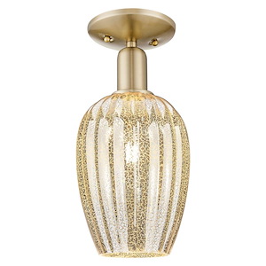 Preston - 1 Light Semi-Flush Mount-6.25 Inch Wide and 13.25 Inch Tall - 1372684