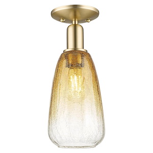 Brookhaven Almond - 1 Light Semi-Flush Mount-6 Inch Wide and 14.5 Inch Tall - 1372688