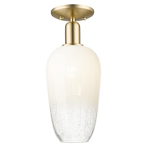 Brookhaven Flute - 1 Light Semi-Flush Mount-7 Inch Wide and 16.5 Inch Tall - 1372692