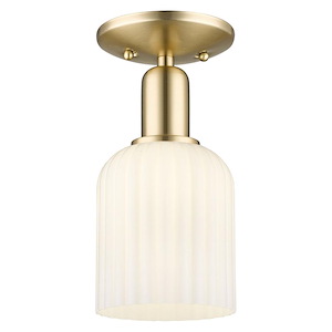 Bridal Veil - 1 Light Semi-Flush Mount-5 Inch Wide and 10.5 Inch Tall - 1372694