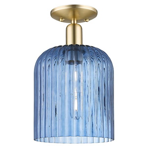 Bridal Veil - 1 Light Semi-Flush Mount-8 Inch Wide and 14 Inch Tall - 1372695