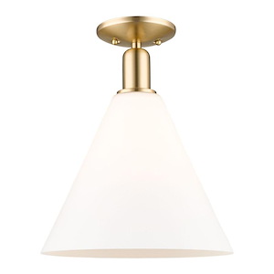 Berkshire Glass - 1 Light Semi-Flush Mount-14.5 Inch Tall and 12 Inch Wide - 1387880