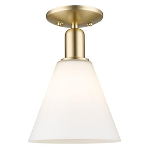 Berkshire Glass - 1 Light Semi-Flush Mount-11.5 Inch Tall and 8 Inch Wide - 1387883