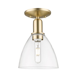 Bristol - 1 Light Semi-Flush Mount-11 Inch Tall and 7.5 Inch Wide - 1387898