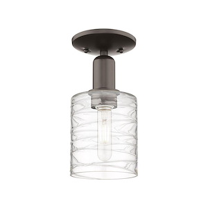 Cobbleskill - 1 Light Semi-Flush Mount-10.5 Inch Tall and 5 Inch Wide - 1387855