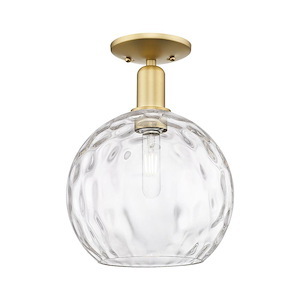 Athens Water Glass - 1 Light Semi-Flush Mount-13.25 Inch Tall and 10 Inch Wide - 1387856