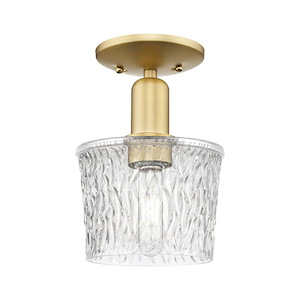 Niagara - 1 Light Semi-Flush Mount-10 Inch Tall and 6.5 Inch Wide - 1387854