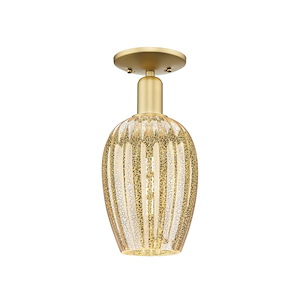 Preston - 1 Light Semi-Flush Mount-13.25 Inch Tall and 6.25 Inch Wide - 1373964