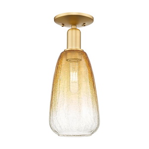 Brookhaven Almond - 1 Light Semi-Flush Mount-14.5 Inch Tall and 6 Inch Wide - 1373966